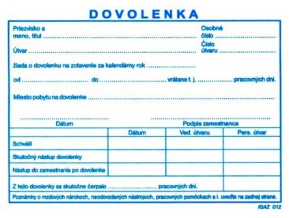 Dovolenka A6 100ks