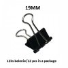 Binder klipy 19mm (12ks balenie)
