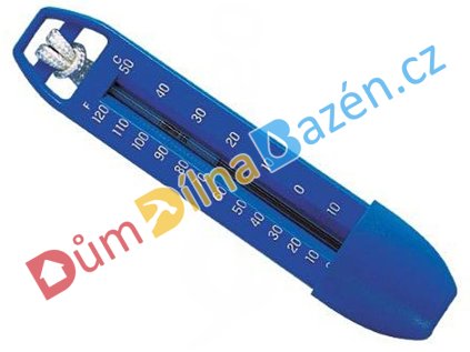 Teploměr do bazénu se šňůrkou malý