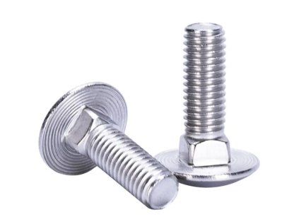 sroub vratovy se zaoblenou hlavou m10x110mm din 603 ocel tr 4 6 zinek bily 100ks ie3644680