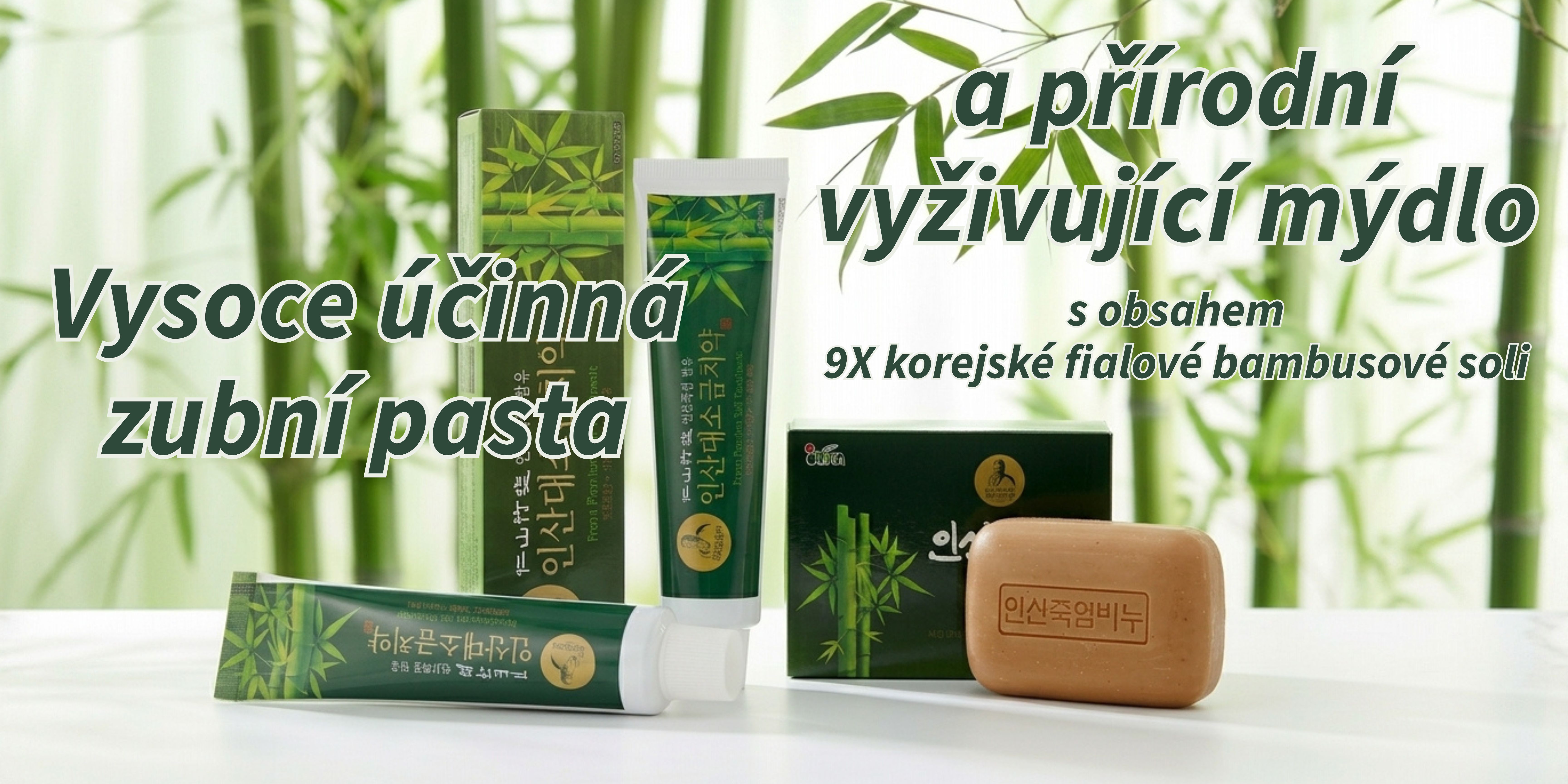 Insan mýdlo a zubní pasta s 9X fialovou bambusovou solí