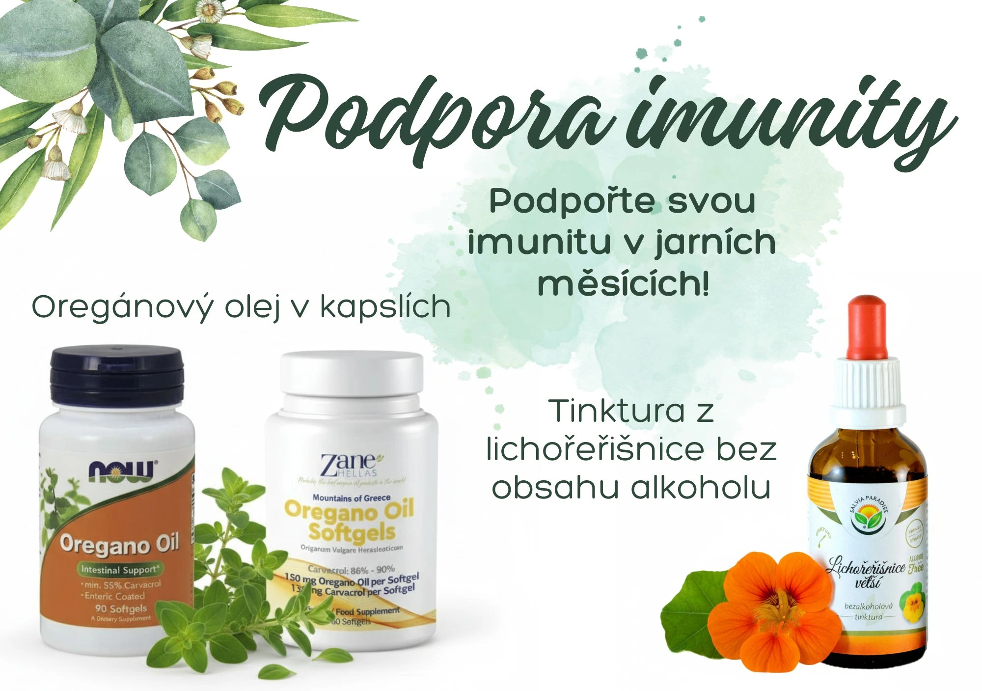 Imunita - Oregánový olej a Lichořeřišnice