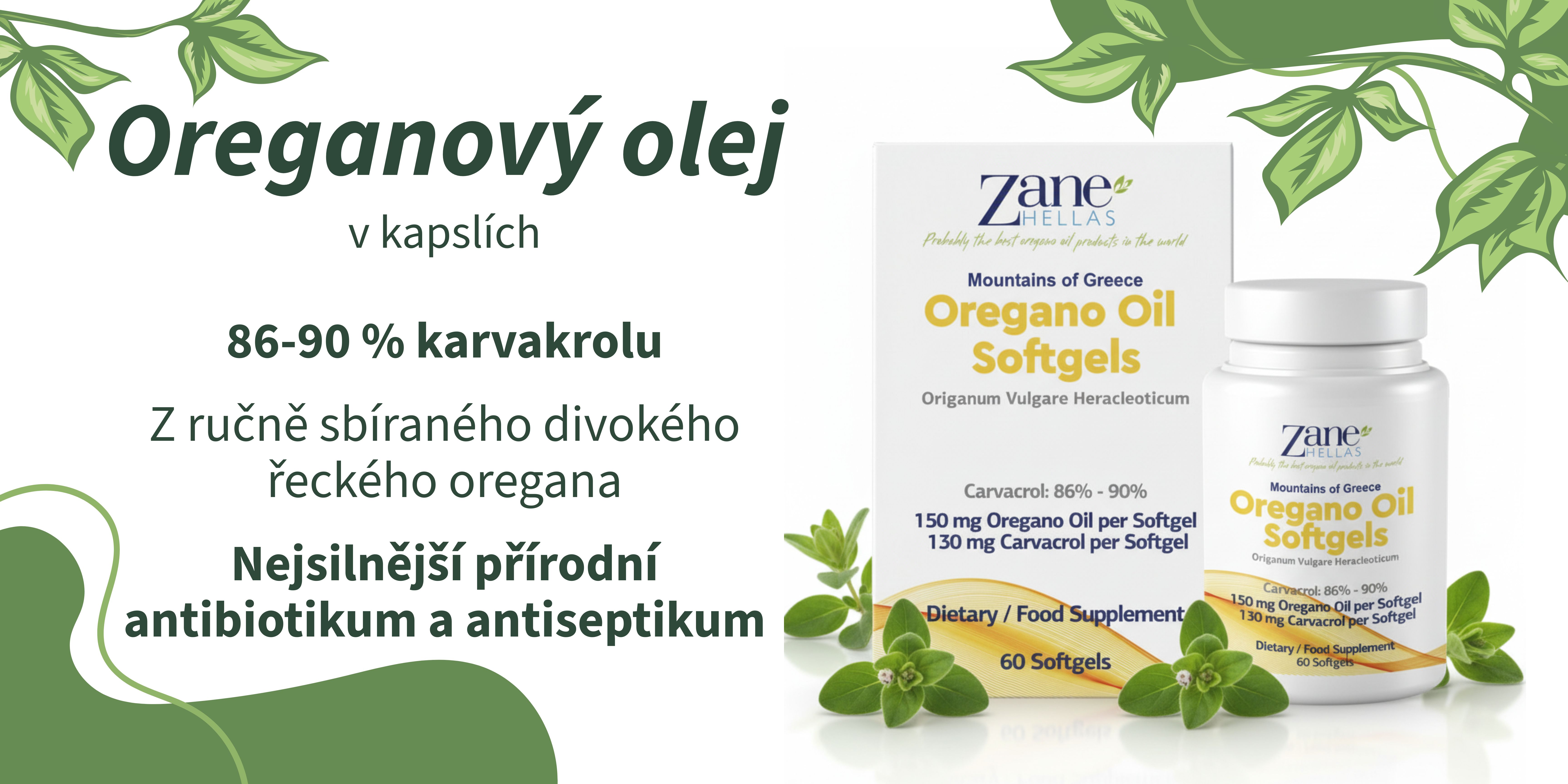 Oreganový olej v kapslích
