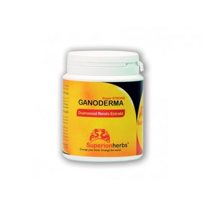 Superionherbs Ganoderma Duanwood Red Reishi, Extrakt 40 % polysacharidů, 90 kapslí