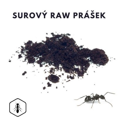 surový raw prášek