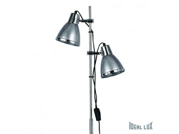 IDEAL LUX 042794 stojací lampa Elvis PT2 stříbrná 2x60W E27