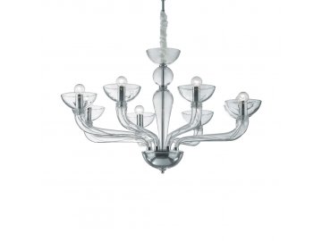 IDEAL LUX 044255 lustr Casanova SP8 Trasparente 8x40W E14