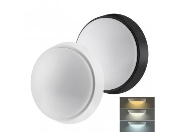 Solight LED venkovní osvětlení s nastavitelnou CCT, 18W, 1350lm, 22cm, 2v1 - bílý a černý kryt