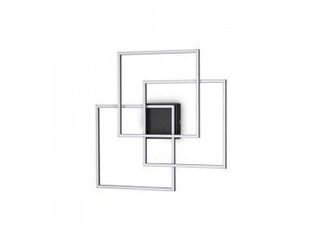 Ideal Lux LED Stropní a nástěnné svítidlo FRAME PL QUADRATO NERO 270678 35W 3200lm 3000K IP20 59cm černé