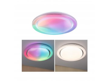 PAULMANN LED stropní svítidlo Rainbow efekt duhy RGBW 230V 38,5W chrom/bílá, 70547 , DO