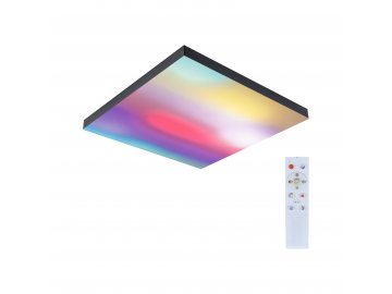 PAULMANN LED Panel Velora Rainbow dynamicRGBW hranaté 450x450mm RGBW černá, DO, 79908