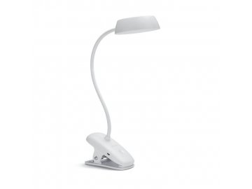 Philips Donutclip LED stolní LAMPIČKA na klip, krokové stmívání, bílá 929003179707