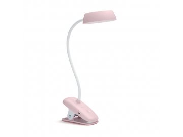 Philips Donutclip LED LAMPIČKA stolní na klip, krokové stmívání, růžová 929003179607