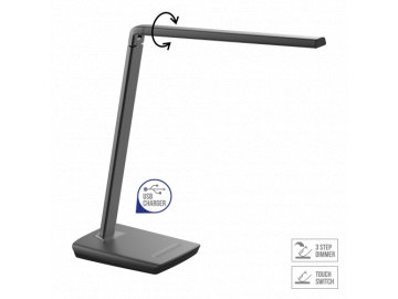 PREZENT 63117 AUMERA kancelářská stolní lampa s USB LED 8W 3000K