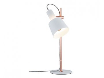 PAULMANN - Stolní lampa Neordic Haldar bílá / měď, P 79658