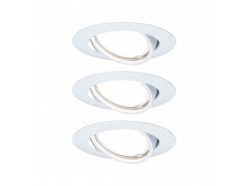 PAULMANN - Vestavné svítidlo LED Base kruhové 3x5W GU10 bílá mat stmívatelné, P 93426