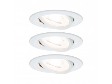 PAULMANN - Vestavné svítidlo LED Nova kruhové 3x6,5W GU10 bílá mat nastavitelné, P 93431