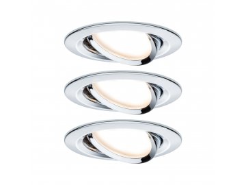 PAULMANN - Vestavné svítidlo LED Nova kruhové 3x6,5W GU10 chrom nastavitelné, P 93434