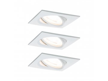 PAULMANN - Vestavné svítidlo LED Nova hranaté 3x6,5W GU10 bílá mat nastavitelné, P 93436