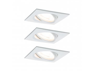 PAULMANN - Vestavné svítidlo LED Nova hranaté 3x6,5W bílá mat nastavitelné, P 93454