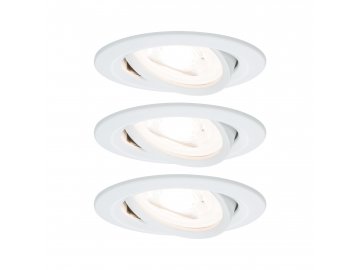 PAULMANN - Vestavné svítidlo LED Nova kruhové 3x6,5W GU10 bílá mat nastavitelné 3-krokové-stmívatelné, P 93467