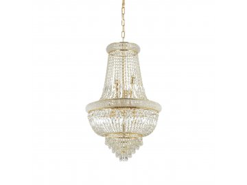 Závěsné svítidlo Ideal Lux Dubai SP10 ottone 207216 10x40W zlaté 52cm