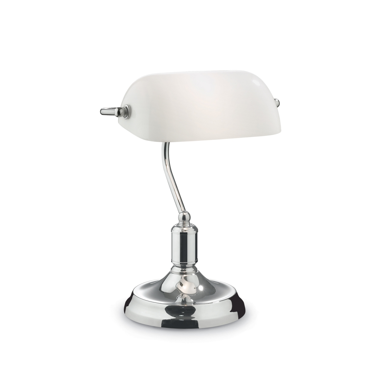 IDEAL LUX 045047 stolní lampa Lawyer TL1 chrom, bílá 1x60W E27