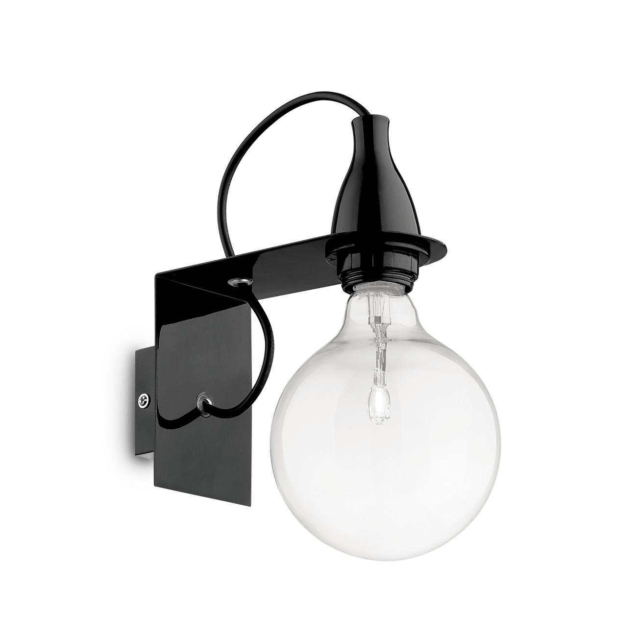 IDEAL LUX 045214 nástěnné svítidlo Minimal AP1 Nero 1x70W E27