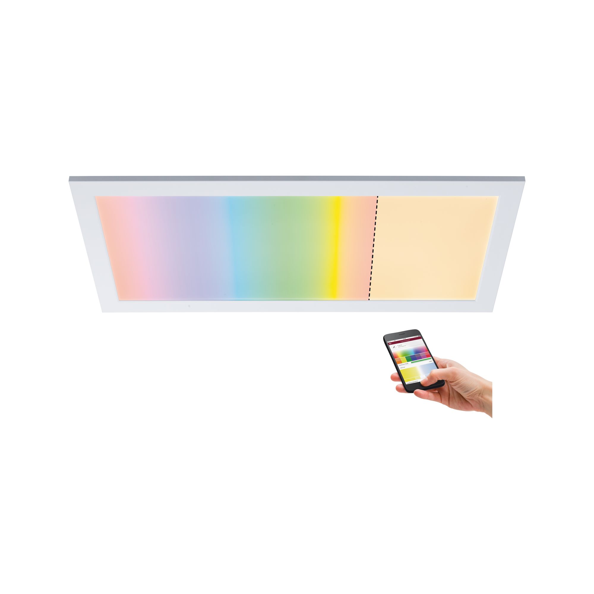 PAULMANN - LED Panel SmartHome Zigbee Amaris hranaté 595x295mm 22W RGBW 2.700K bílá mat, P 79808