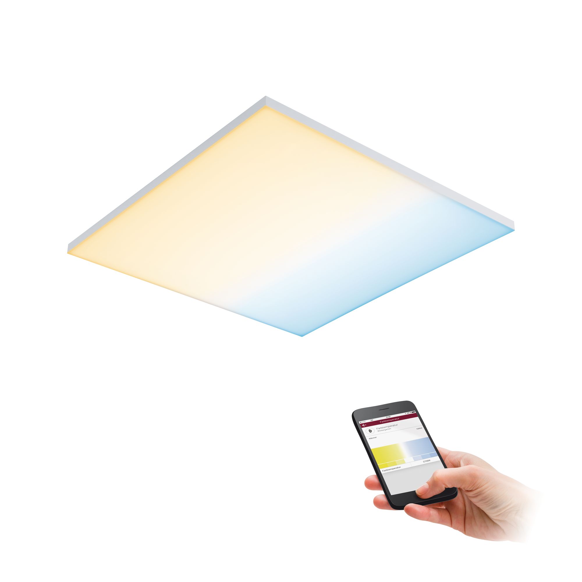 PAULMANN - LED Panel SmartHome Zigbee Velora měnitelná bílá 595x595mm 19,5W 2.700K, P 79826