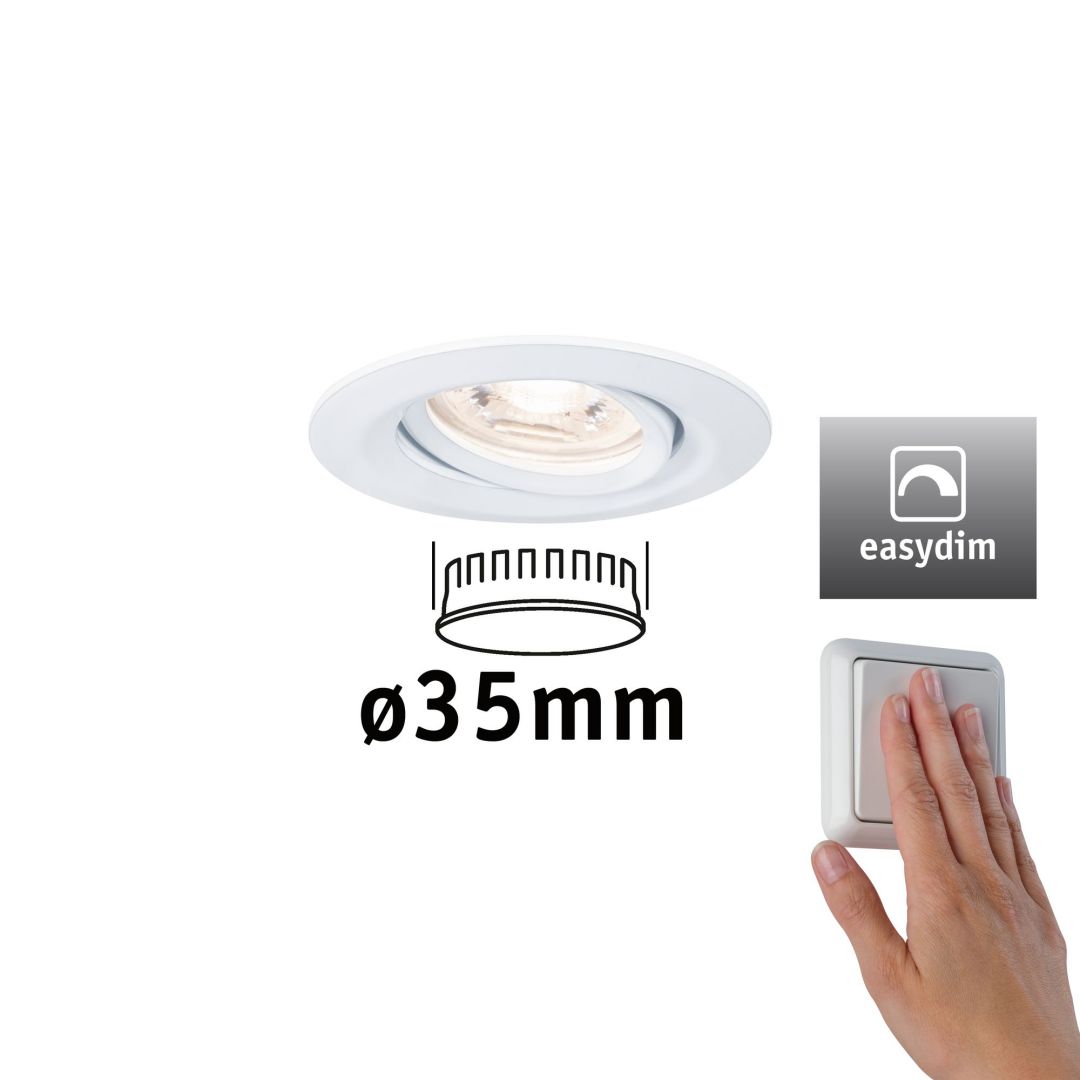 PAULMANN - LED vestavné svítidlo Nova mini Plus EasyDim výklopné 1x4,2W 2.700K, P 92970