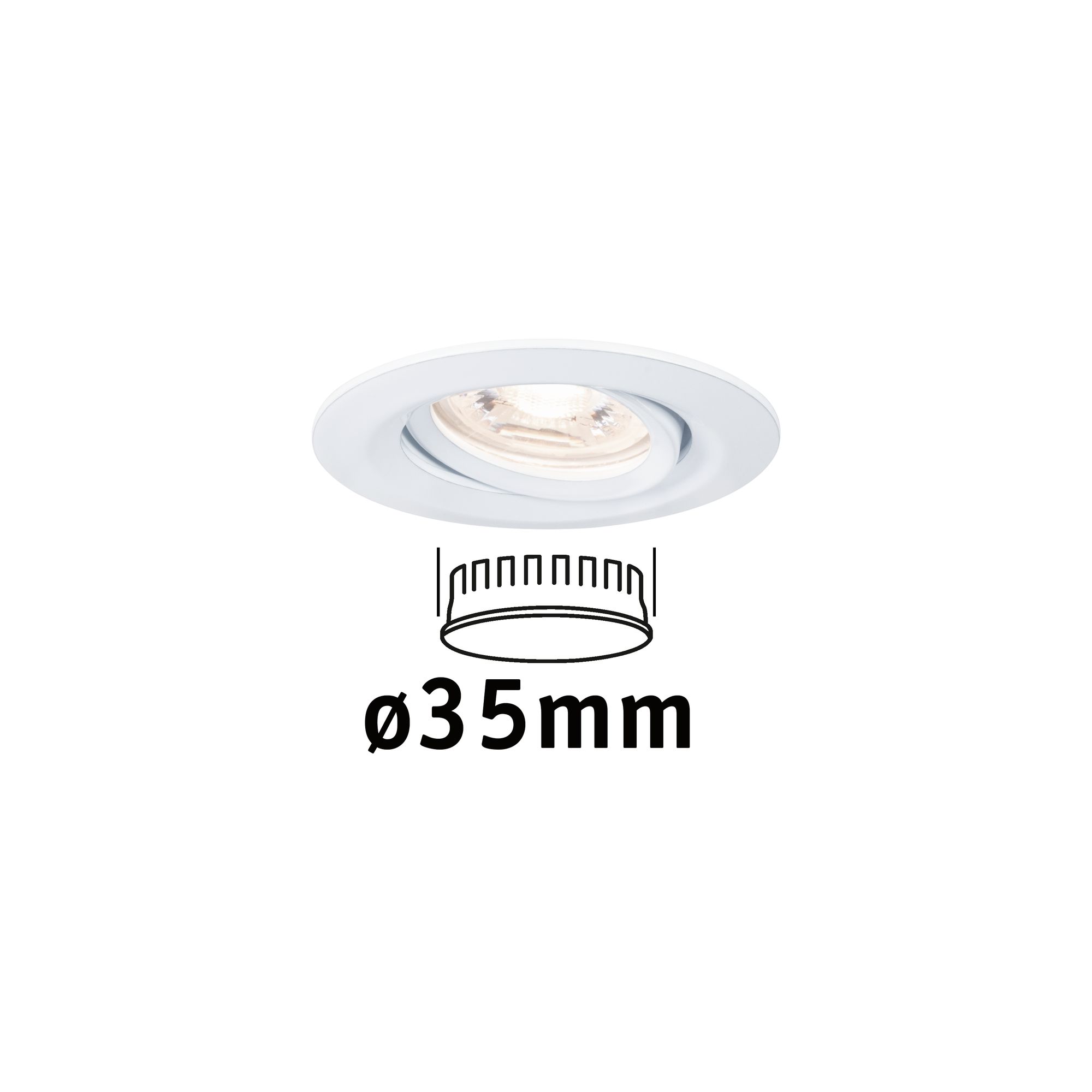 PAULMANN - LED vestavné svítidlo Nova mini výklopné 1x4W 2.700K bílá, P 94292