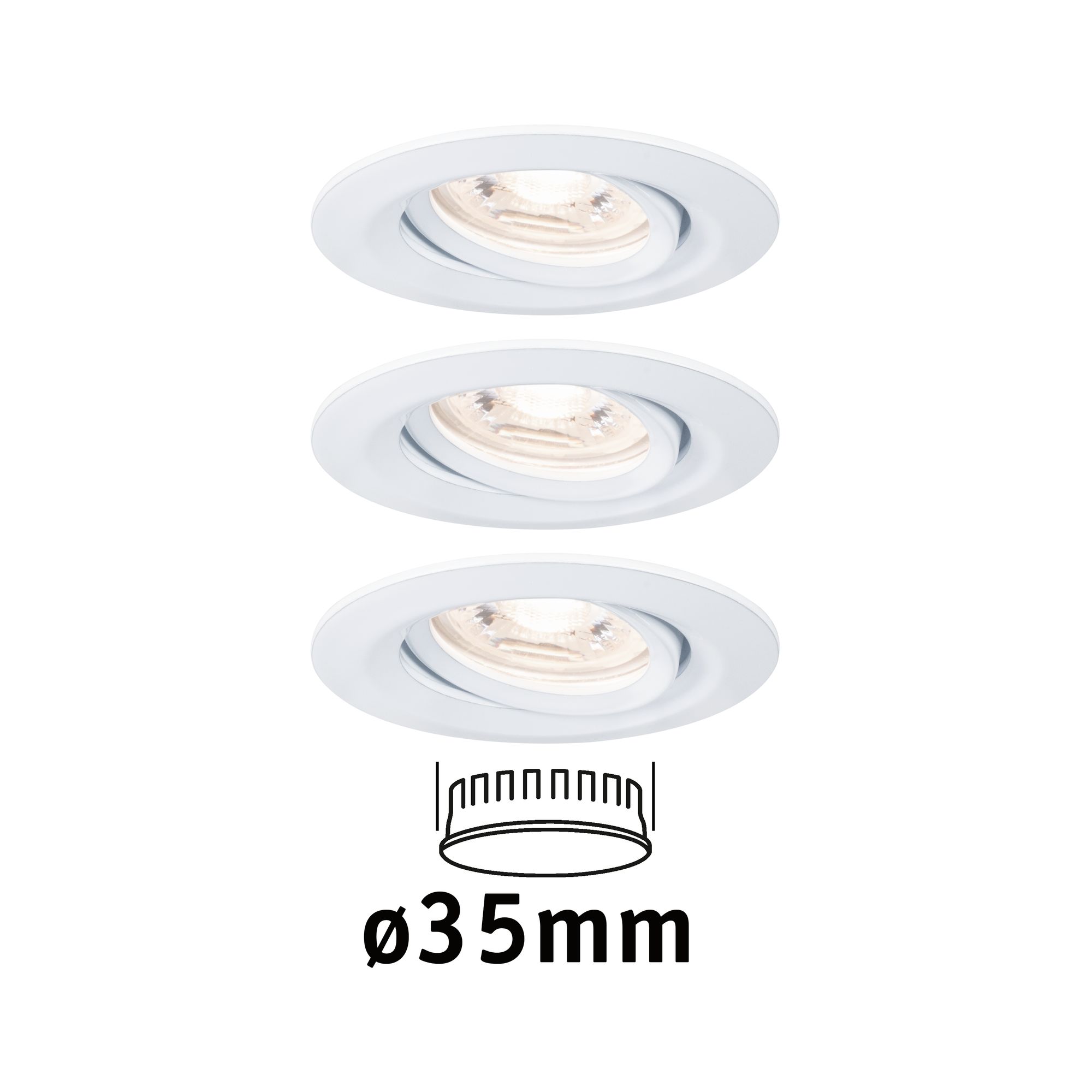 PAULMANN - LED vestavné svítidlo Nova mini výklopné 3x4W 2.700K bílá, P 94293