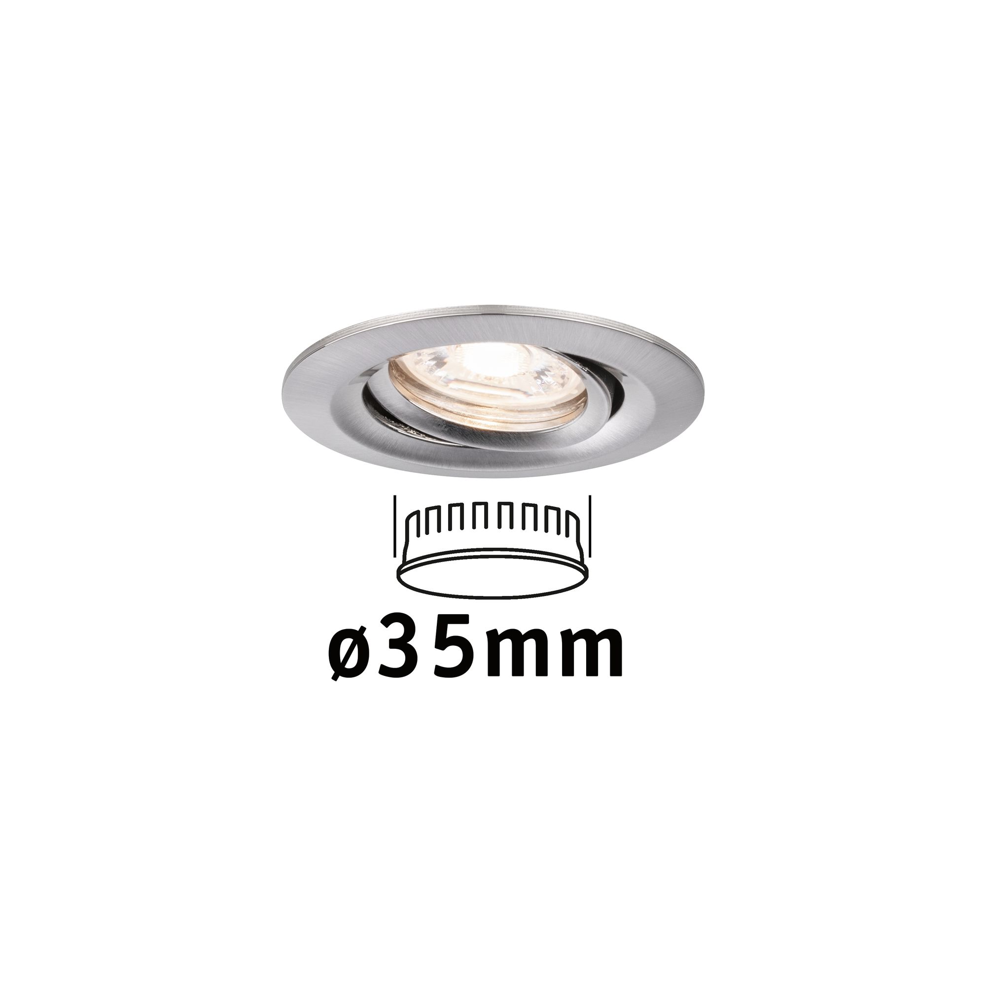 PAULMANN - LED vestavné svítidlo Nova mini výklopné 1x4W 2.700K kov, P 94294