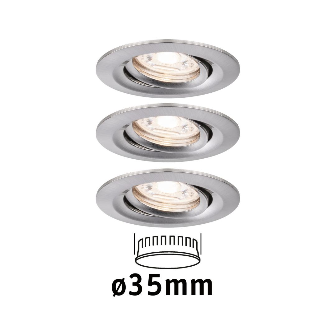 PAULMANN - LED vestavné svítidlo Nova mini výklopné 3x4W 2.700K kov, P 94295