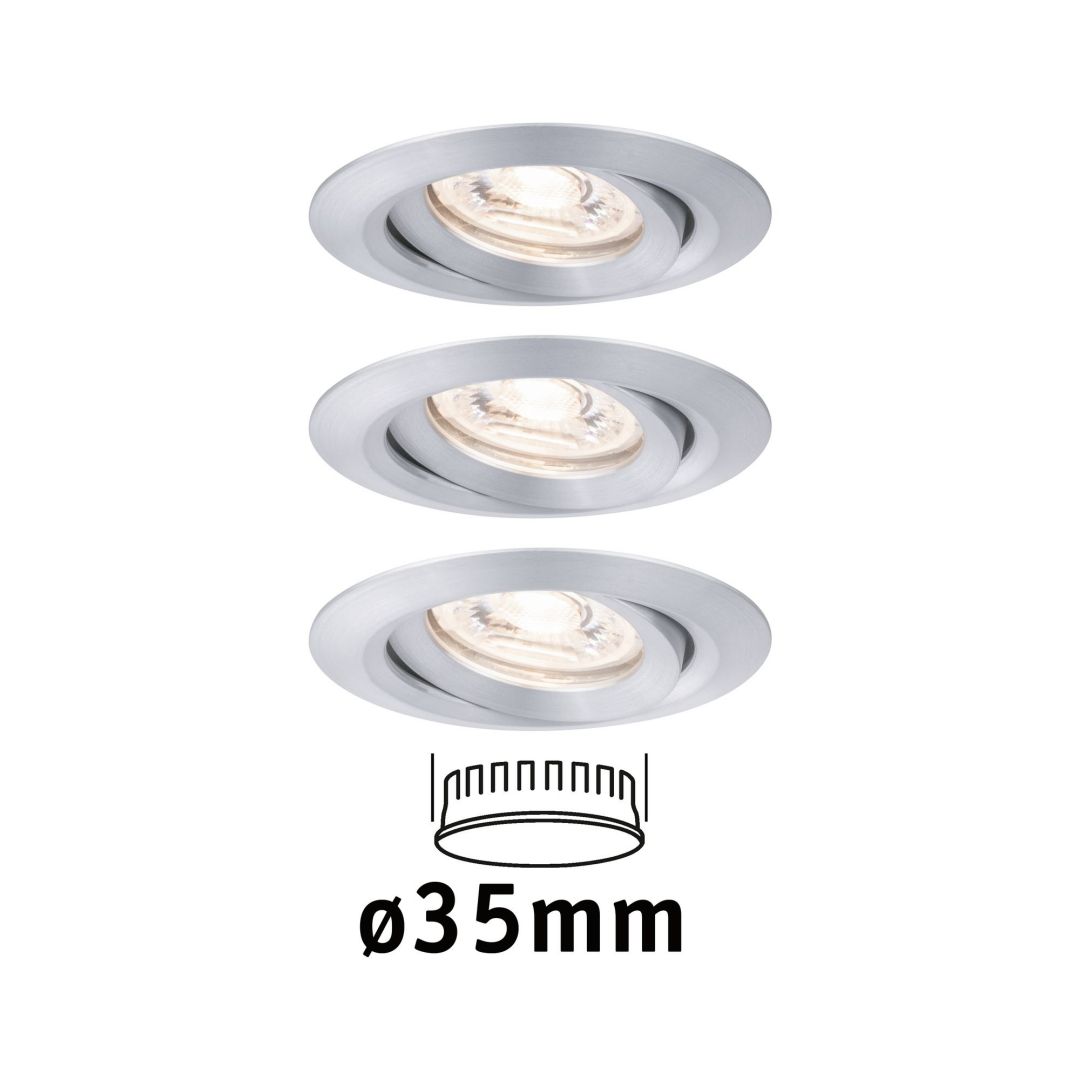 PAULMANN - LED vestavné svítidlo Nova mini výklopné 3x4W 2.700K hliník, P 94297