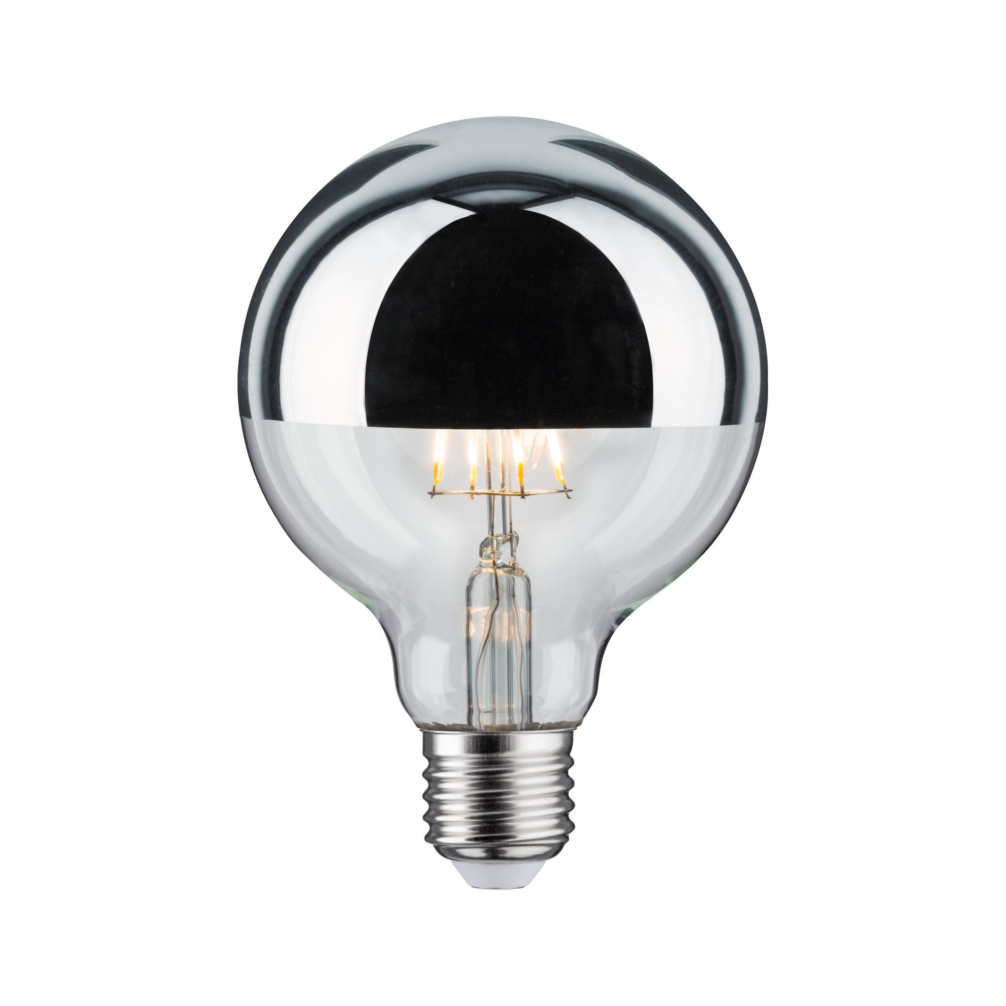 PAULMANN - LED Globe 4,8 W E27 zrcadlový svrchlík stříbrná teplá bílá, P 28672