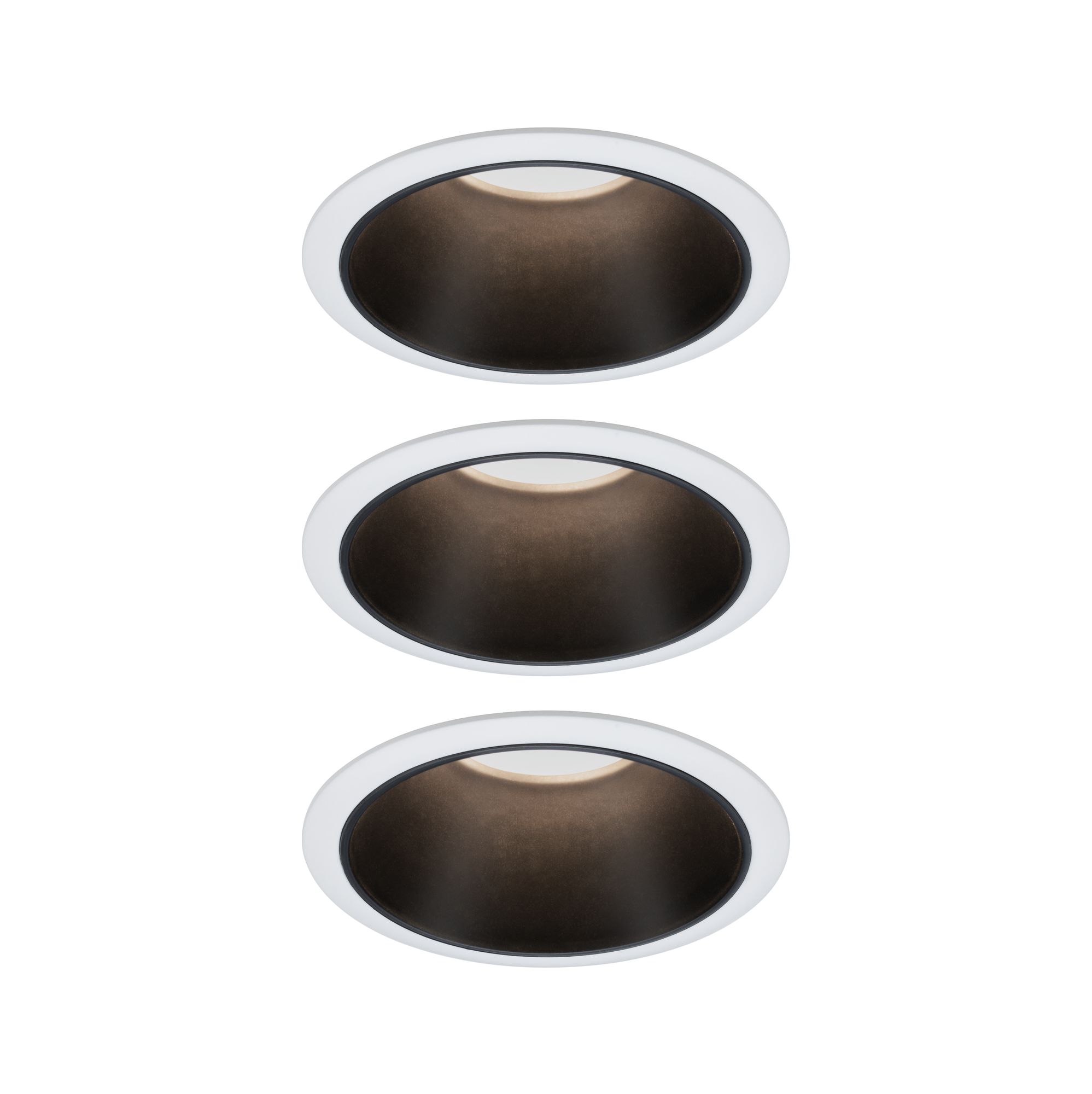PAULMANN - Vestavné svítidlo LED Cole 3x6,5W bílá/černá mat 3-krokové-stmívatelné 2700K teplá bílá, P 93402
