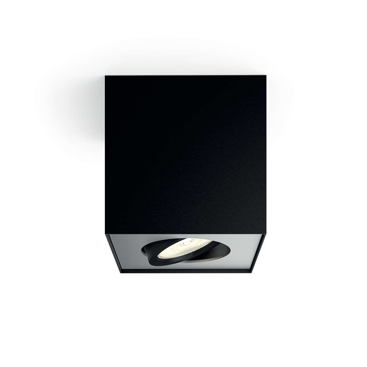 Philips 50491/30/P0 přisazené bodové stropní LED světlo Box 4,5W 500lm 2200-2700K WarmGlow, černé