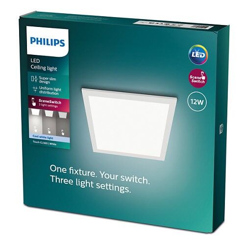 Philips Super Slim Touch Panel stropní světlo LED, 300x300, bílá 929002665501