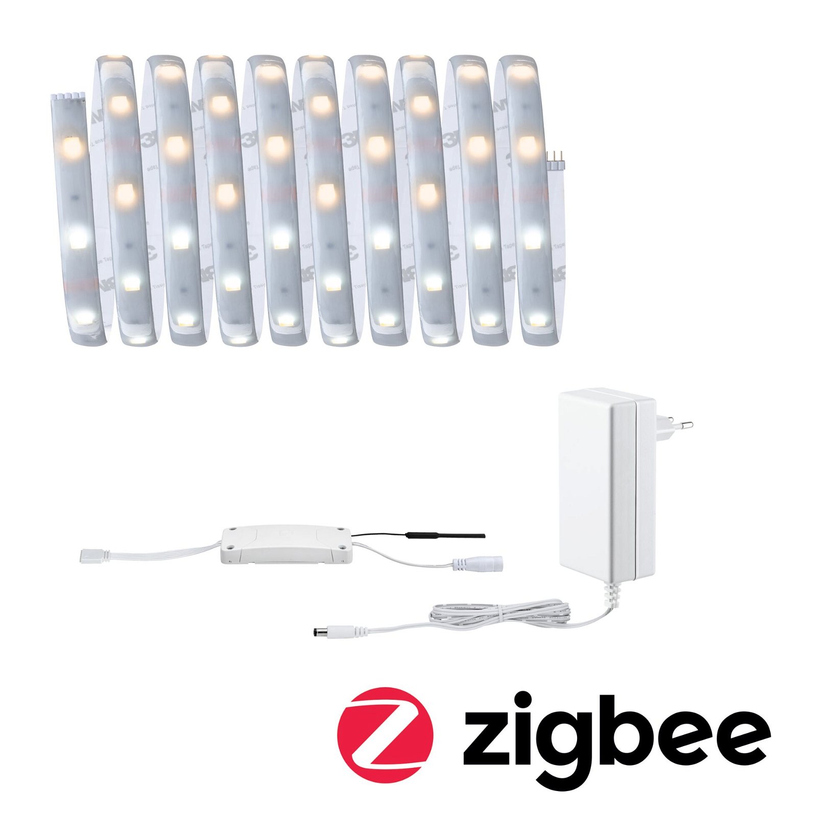PAULMANN MaxLED 250 LED pásek Smart Home Zigbee měnitelná bílá s krytím základní sada 3m IP44 12W 30LEDs/m měnitelná bílá 36VA
