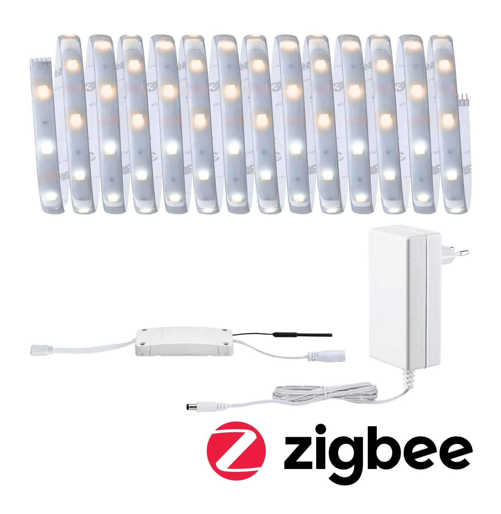 PAULMANN MaxLED 250 LED Strip Smart Home Zigbee měnitelná bílá s krytím základní sada 5m IP44 18W 30LEDs/m měnitelná bílá 36VA