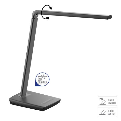 PREZENT 63117 AUMERA kancelářská stolní lampa s USB LED 8W 3000K