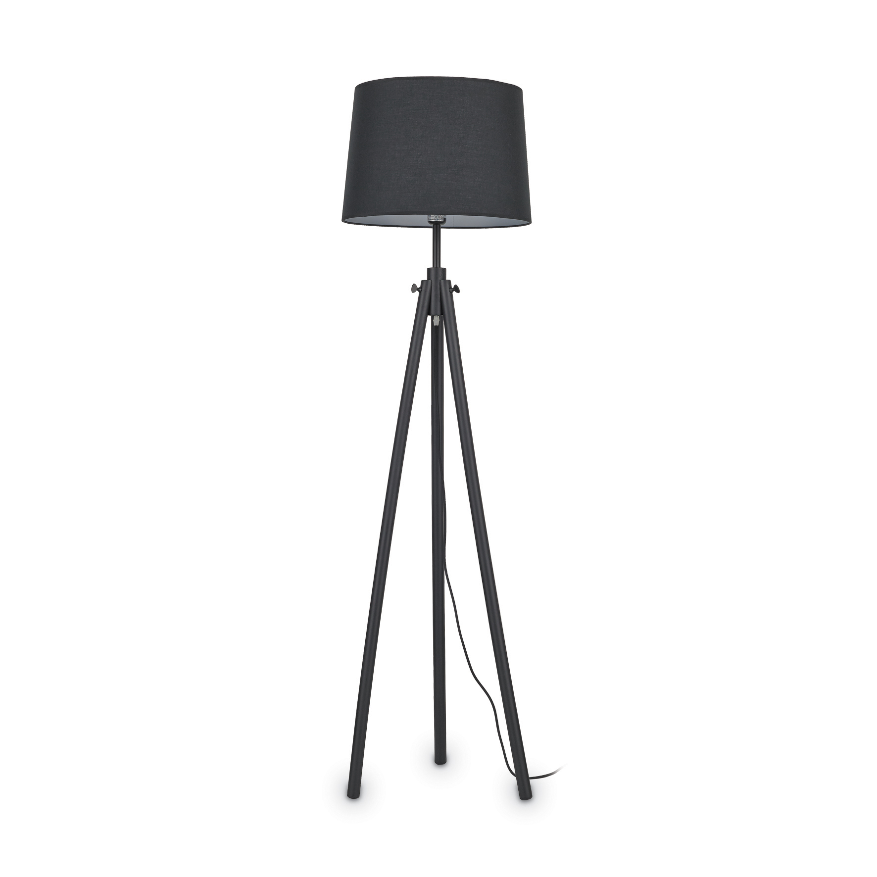 IDEAL LUX 121437 stojací lampa York PT1 černá 1x60W E27