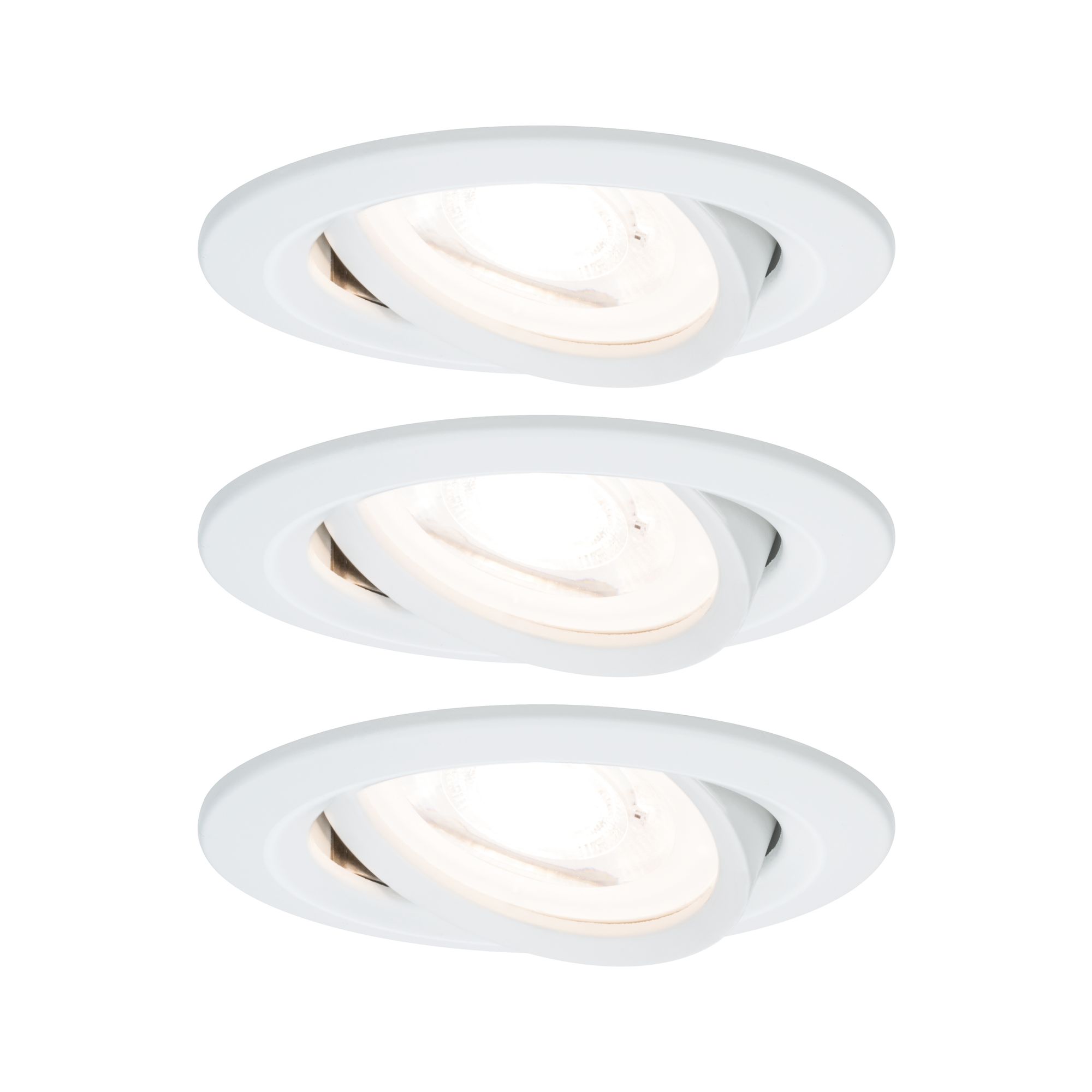 PAULMANN - Vestavné svítidlo LED Nova kruhové 3x6,5W GU10 bílá mat nastavitelné, P 93431