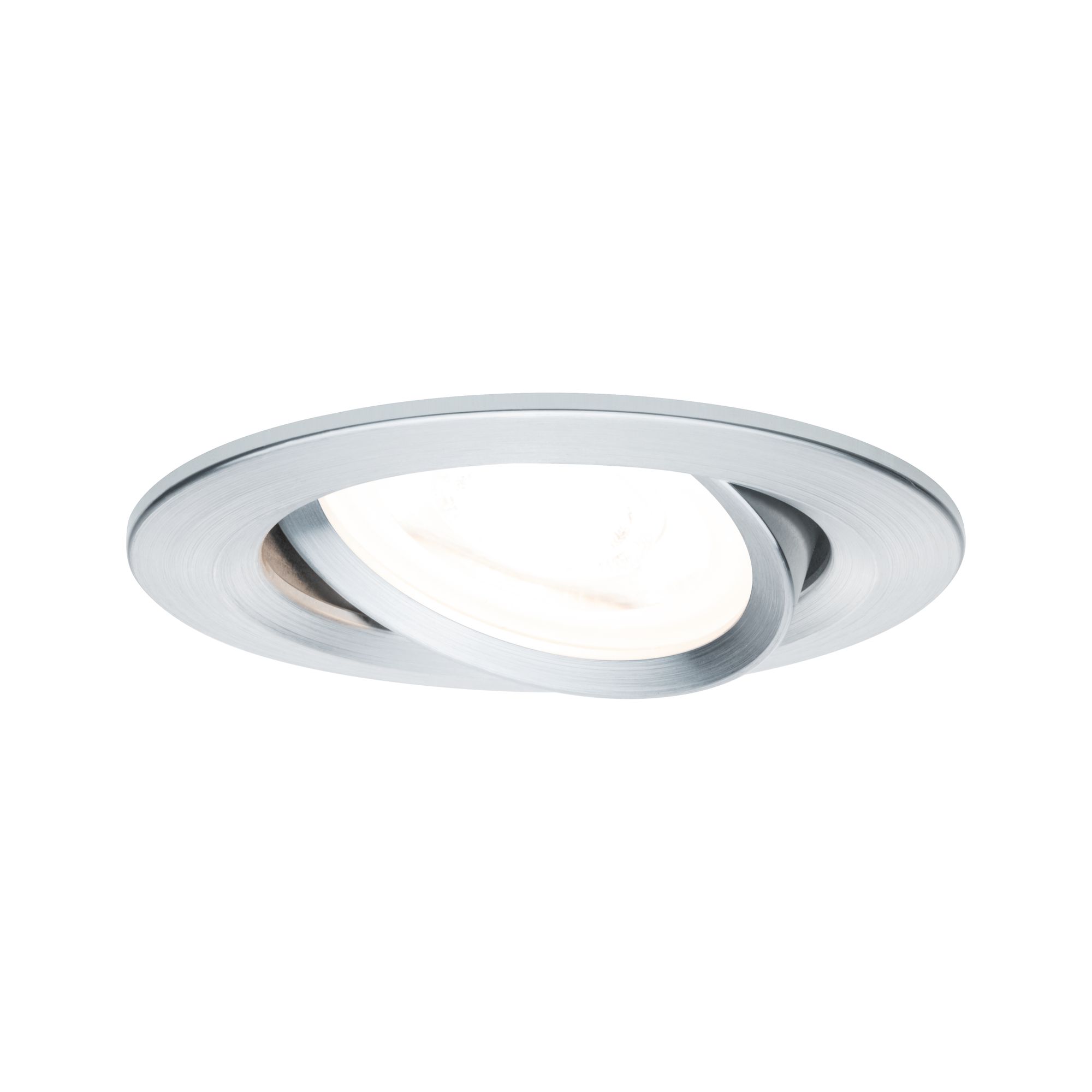 PAULMANN - Vestavné svítidlo LED Nova kruhové 1x6,5W GU10 hliník broušený nastavitelné, P 93432