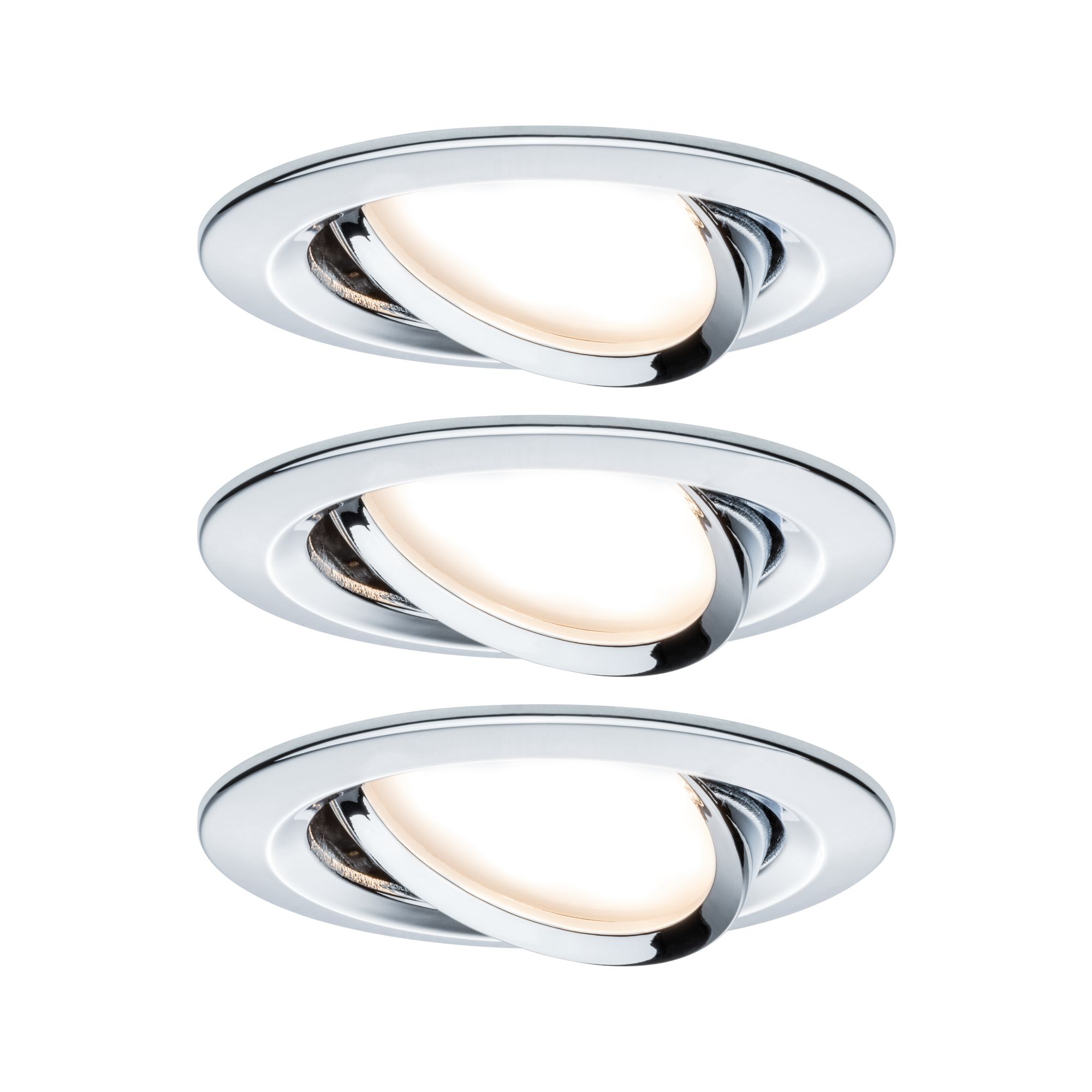 PAULMANN - Vestavné svítidlo LED Nova kruhové 3x6,5W GU10 chrom nastavitelné, P 93434