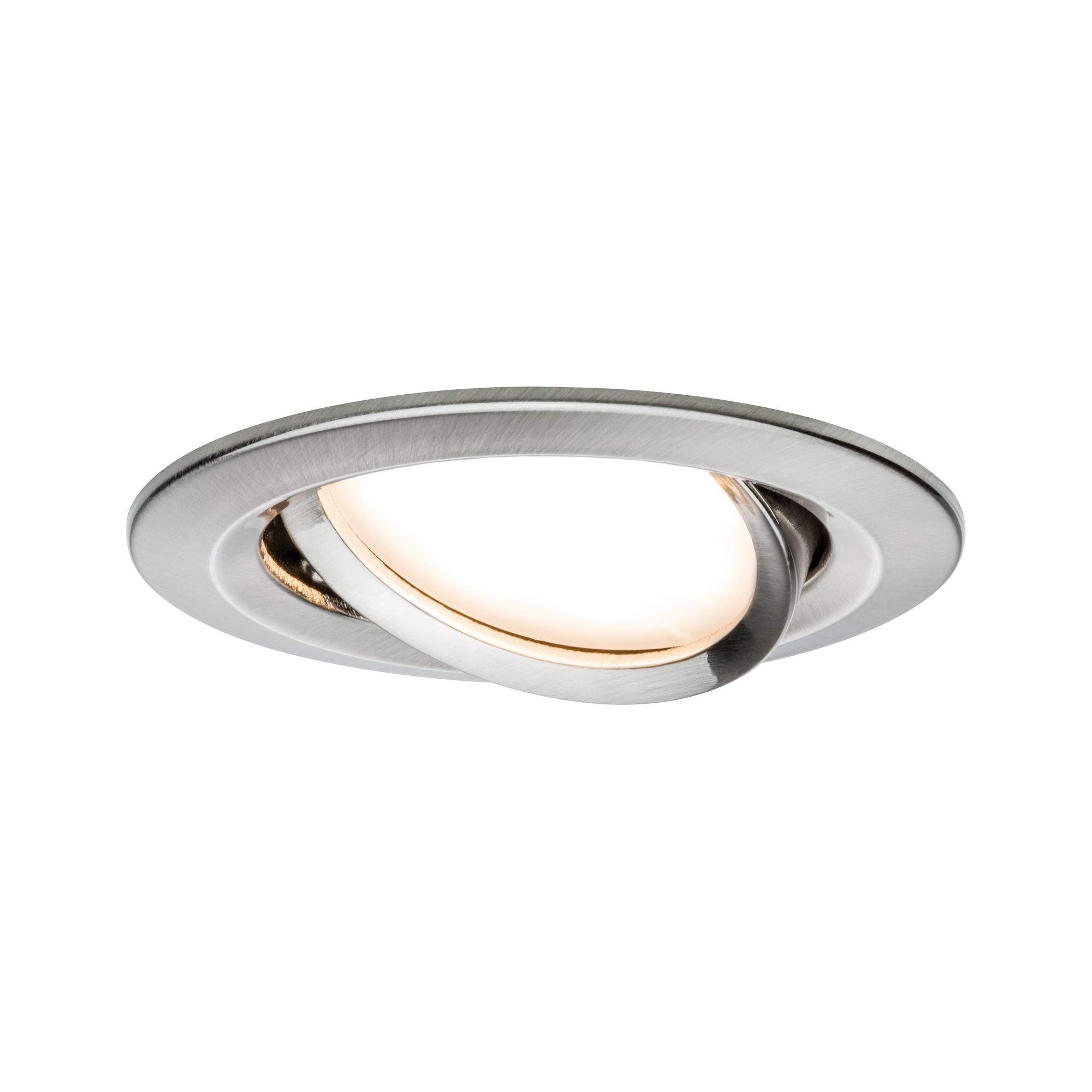PAULMANN - Vestavné svítidlo LED Nova kruhové 1x6,5W kov kartáčovaný nastavitelné, P 93446