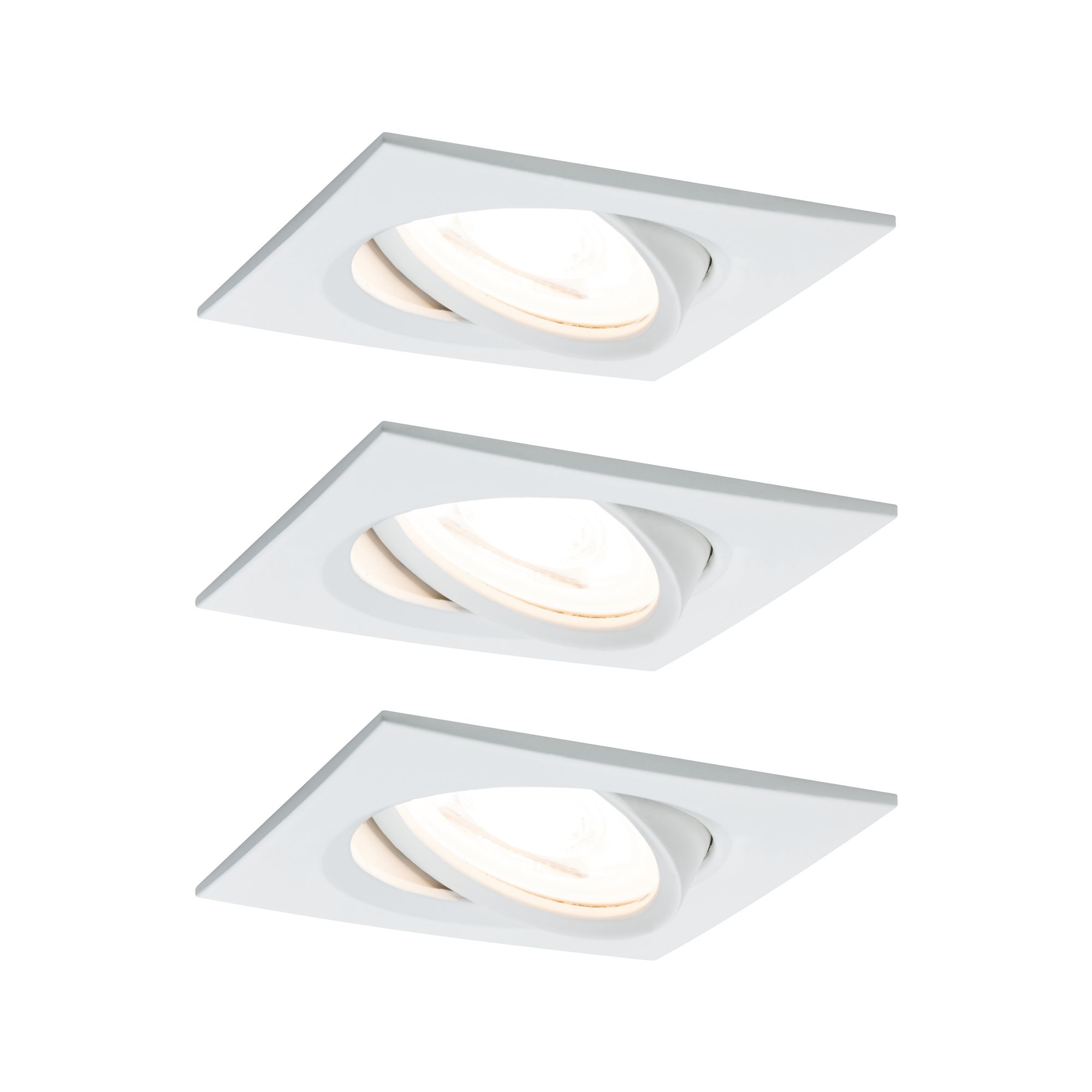 PAULMANN - Vestavné svítidlo LED Nova hranaté 3x6,5W bílá mat nastavitelné, P 93454