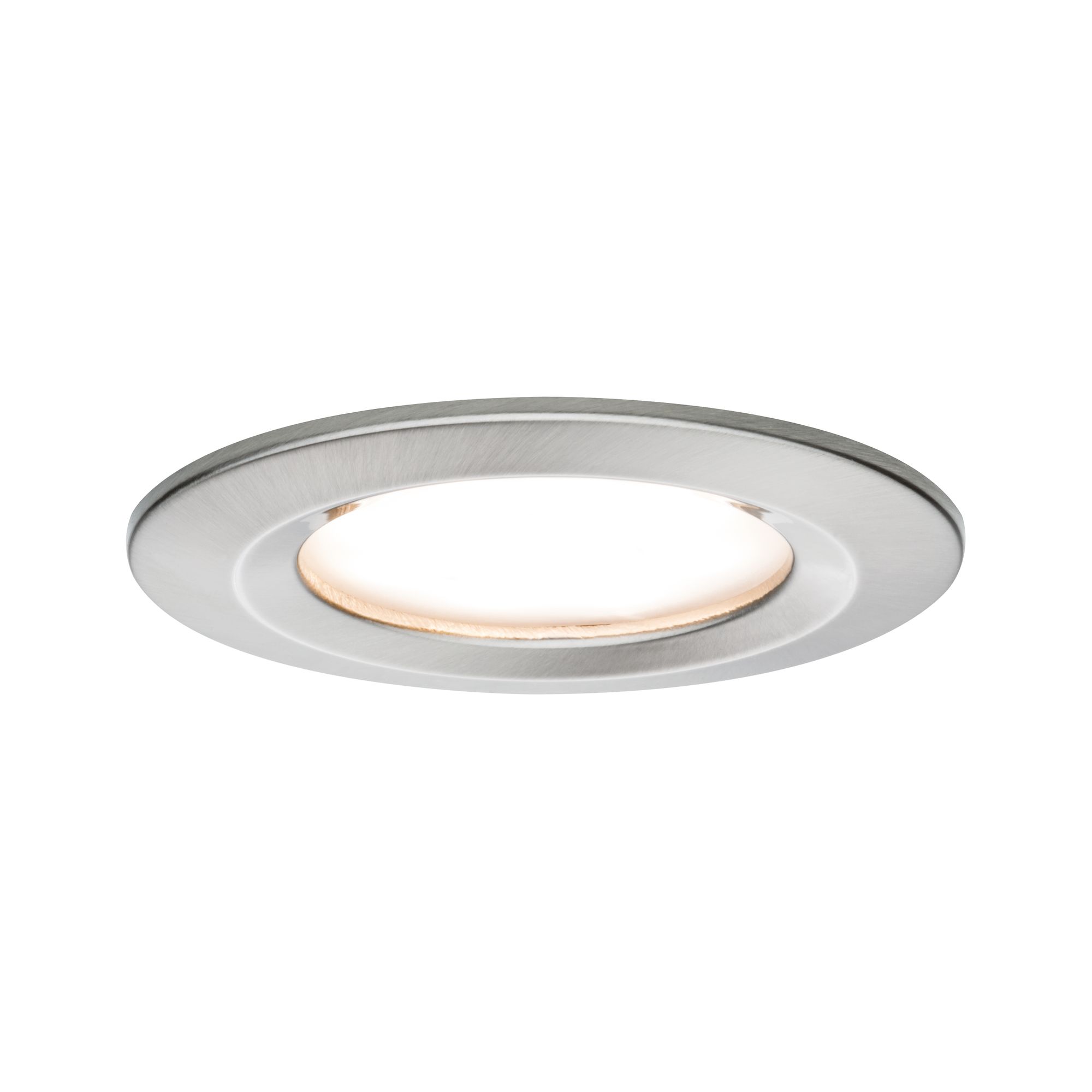 PAULMANN - Vestavné svítidlo LED Nova kruhové 1x6,5W kov kartáčovaný nevýklopné, P 93457